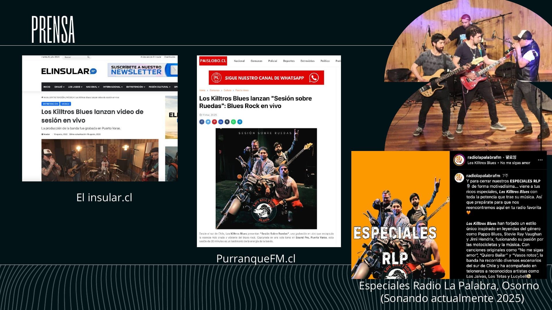 Prensa: notas en El Insular.cl, PurranqueFM.cl y especiales de Radio La Palabra de Osorno.