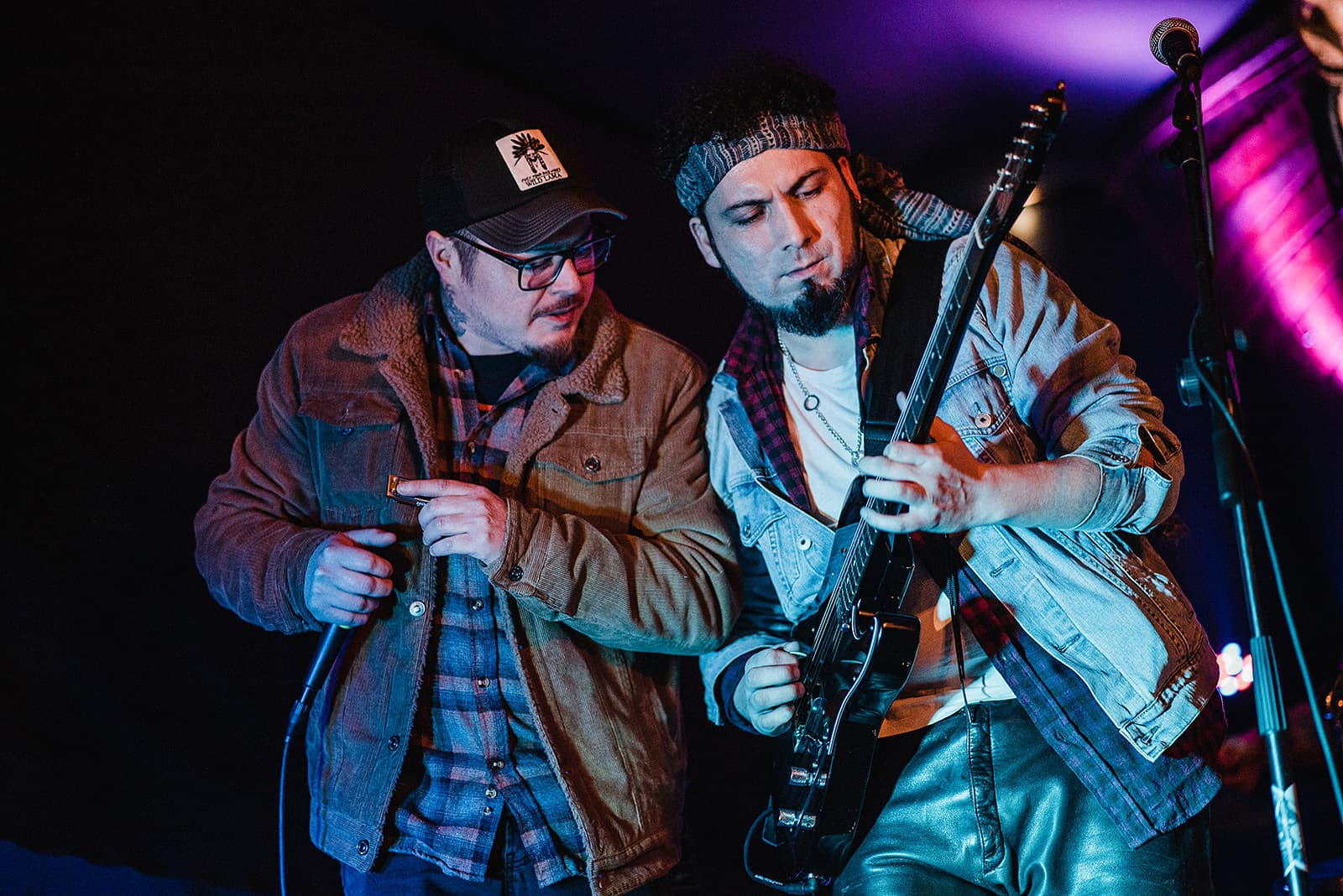 Álvaro Arriagada y Nacho Merino en un show de blues